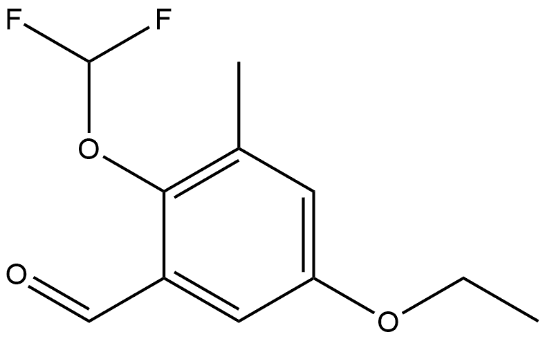 2-(Difluoromethoxy)-5-ethoxy-3-methylbenzaldehyde Structure
