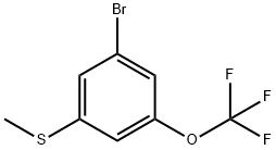 (3-Bromo-5-(trifluoromethoxy)phenyl)(methyl)sulfane Structure