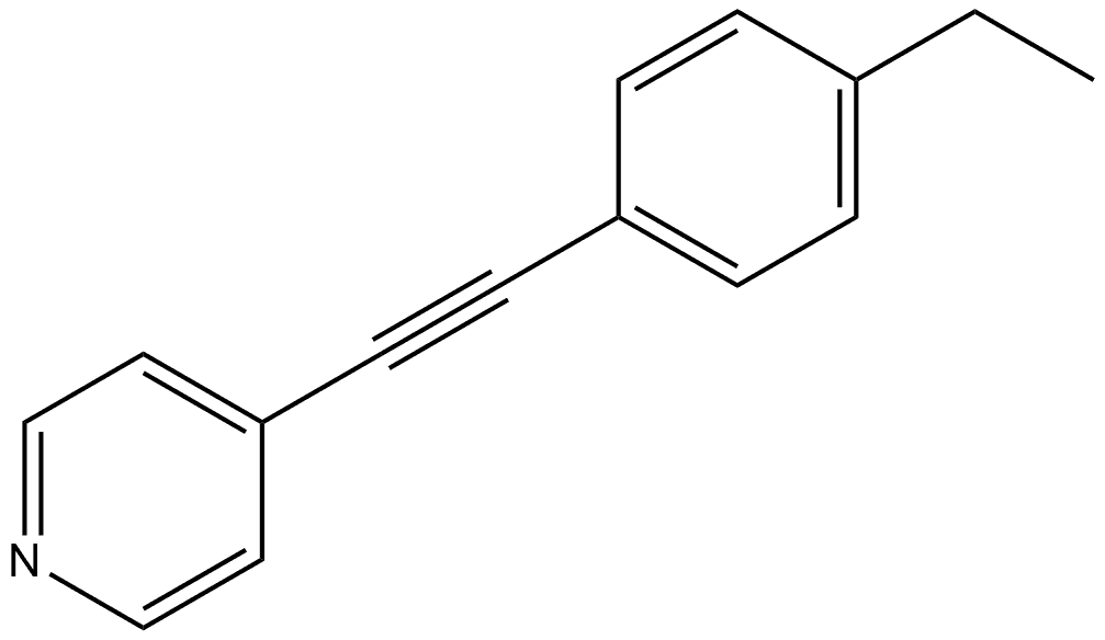 4-[2-(4-Ethylphenyl)ethynyl]pyridine Structure