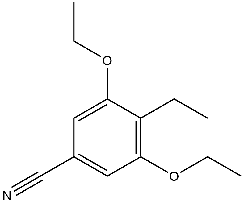 3,5-Diethoxy-4-ethylbenzonitrile Structure