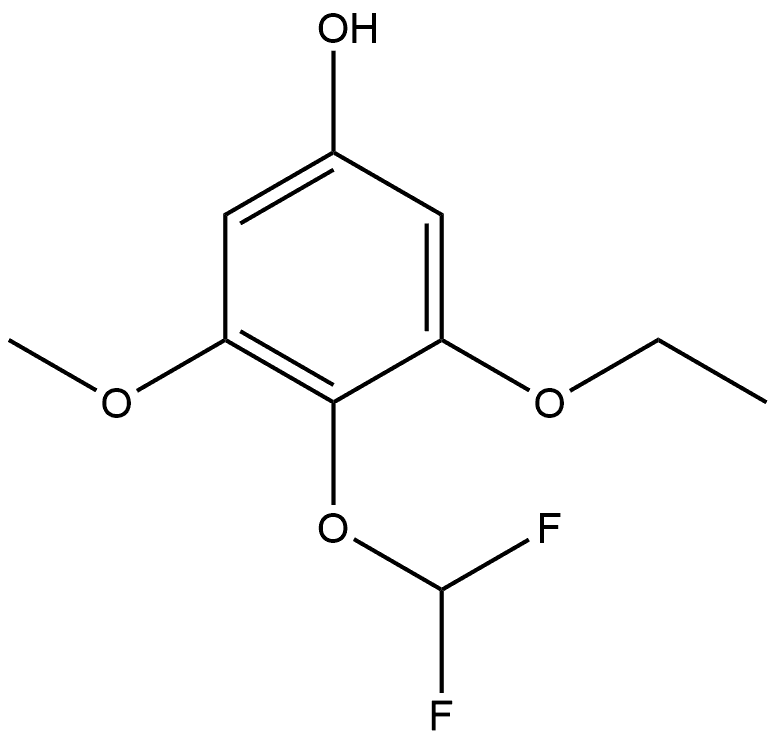 4-(Difluoromethoxy)-3-ethoxy-5-methoxyphenol Structure