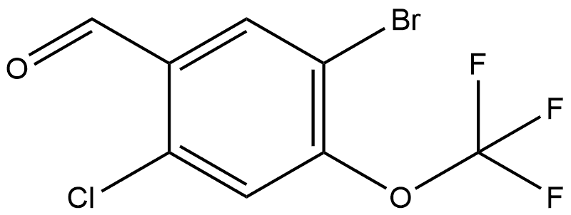 5-Bromo-2-chloro-4-(trifluoromethoxy)benzaldehyde Structure