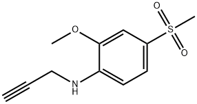 Benzenamine, 2-methoxy-4-(methylsulfonyl)-N-2-propyn-1-yl- 구조식 이미지