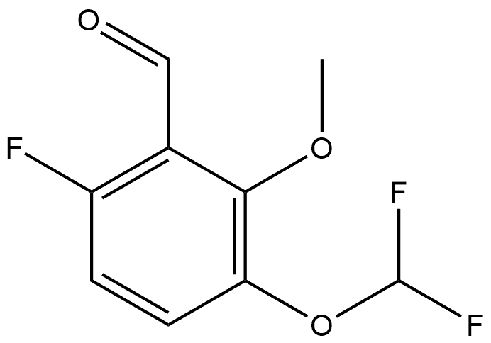 3-(difluoromethoxy)-6-fluoro-2-methoxybenzaldehyde Structure