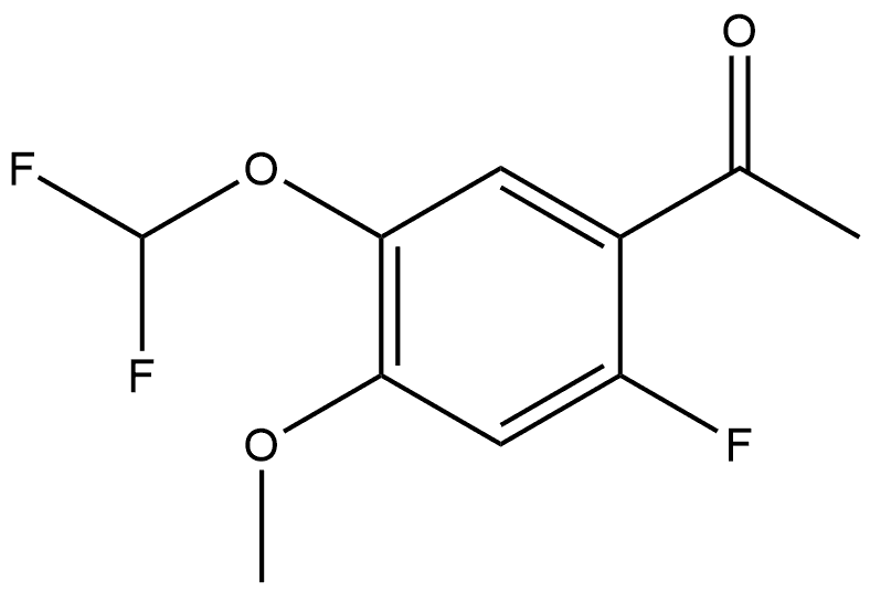 1-[5-(Difluoromethoxy)-2-fluoro-4-methoxyphenyl]ethanone Structure