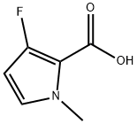 1H-Pyrrole-2-carboxylic acid, 3-fluoro-1-methyl- 구조식 이미지