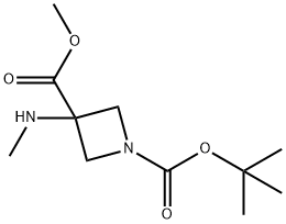 1-tert-butyl 3-methyl 3-(methylamino)azetidine-1,3-dicarboxylate Structure