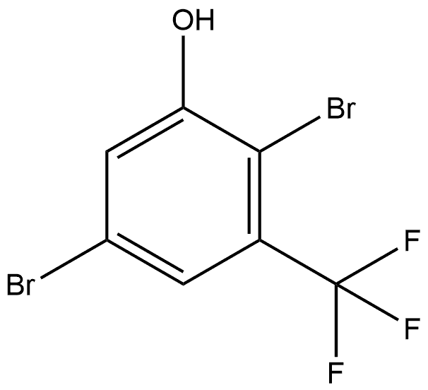 2,5-Dibromo-3-(trifluoromethyl)phenol Structure