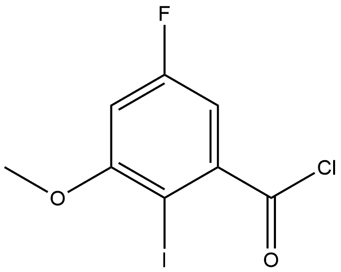 5-Fluoro-2-iodo-3-methoxybenzoyl chloride Structure