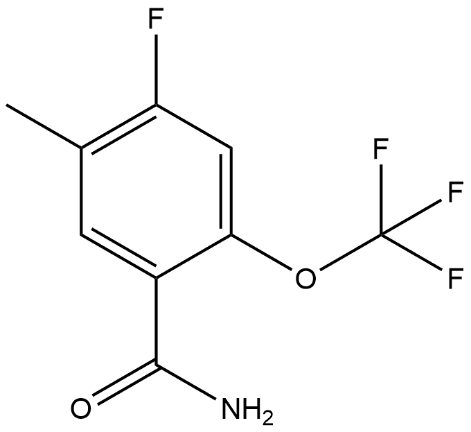 4-Fluoro-5-methyl-2-(trifluoromethoxy)benzamide Structure