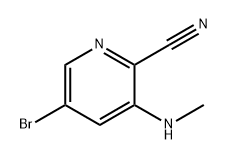 2-Pyridinecarbonitrile, 5-bromo-3-(methylamino)- Structure