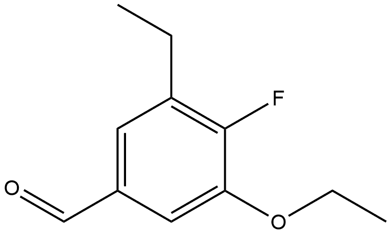 3-Ethoxy-5-ethyl-4-fluorobenzaldehyde Structure