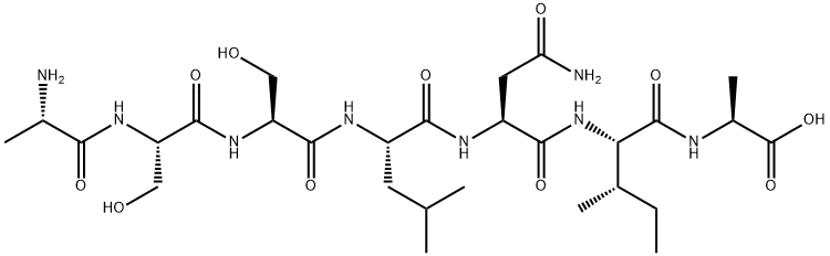 L-Alanine, L-alanyl-L-seryl-L-seryl-L-leucyl-L-asparaginyl-L-isoleucyl- Structure