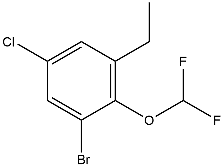 1-Bromo-5-chloro-2-(difluoromethoxy)-3-ethylbenzene Structure