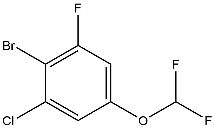 2-Bromo-1-chloro-5-(difluoromethoxy)-3-fluorobenzene Structure