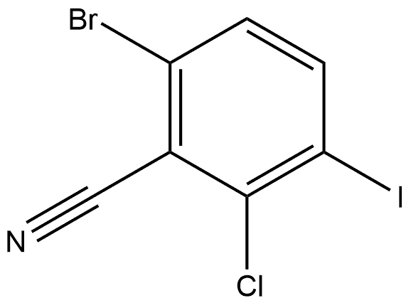 6-Bromo-2-chloro-3-iodobenzonitrile Structure