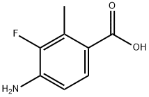 Benzoic acid, 4-amino-3-fluoro-2-methyl- Structure