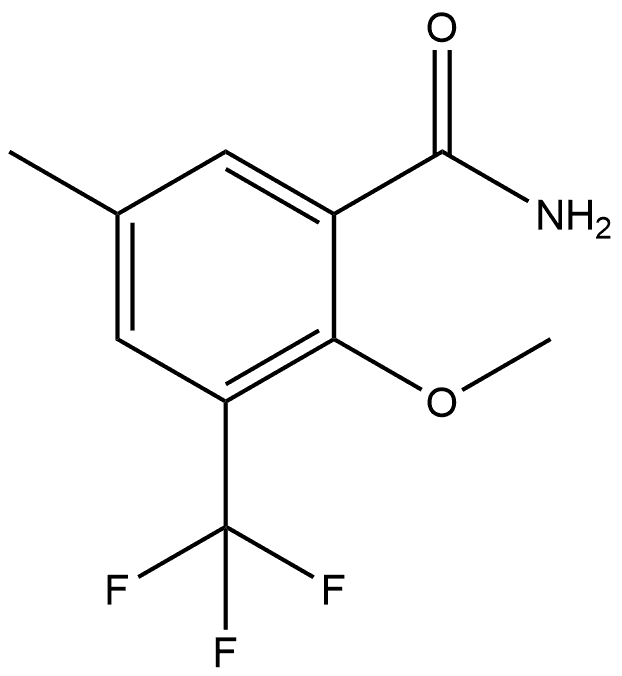 2-Methoxy-5-methyl-3-(trifluoromethyl)benzamide 구조식 이미지