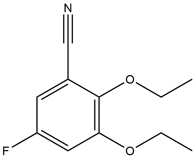 2,3-Diethoxy-5-fluorobenzonitrile Structure