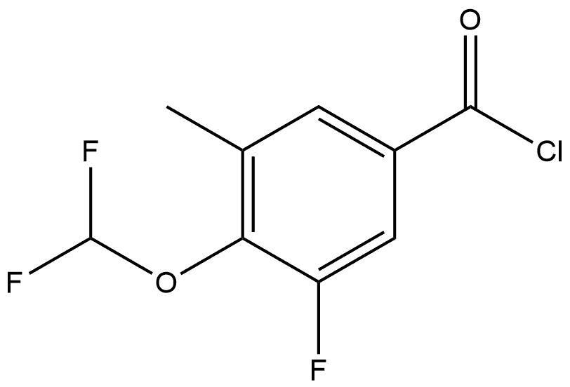 4-(Difluoromethoxy)-3-fluoro-5-methylbenzoyl chloride Structure