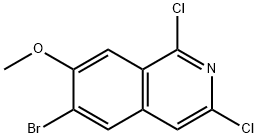 Isoquinoline, 6-bromo-1,3-dichloro-7-methoxy- Structure