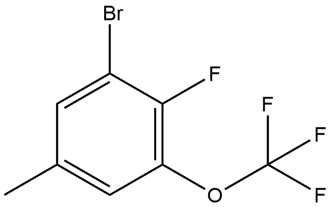 1-Bromo-2-fluoro-5-methyl-3-(trifluoromethoxy)benzene Structure