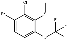 Benzene, 1-bromo-2-chloro-3-(methylthio)-4-(trifluoromethoxy)- Structure