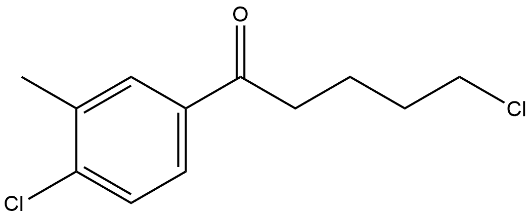 5-Chloro-1-(4-chloro-3-methylphenyl)-1-pentanone Structure