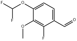 Benzaldehyde, 4-(difluoromethoxy)-2-fluoro-3-methoxy- Structure