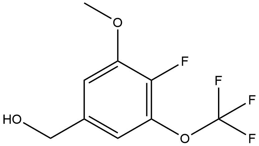 4-Fluoro-3-methoxy-5-(trifluoromethoxy)benzenemethanol Structure