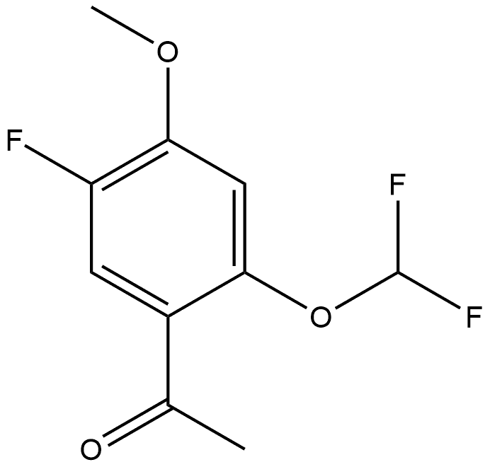 1-[2-(Difluoromethoxy)-5-fluoro-4-methoxyphenyl]ethanone Structure