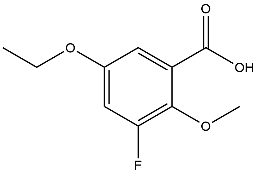 5-Ethoxy-3-fluoro-2-methoxybenzoic acid Structure