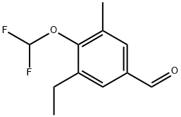 4-(difluoromethoxy)-3-ethyl-5-methylbenzaldehyde Structure