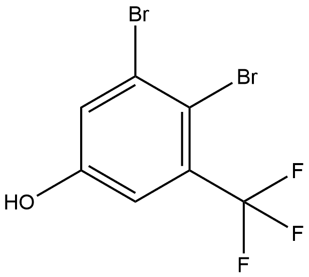 3,4-Dibromo-5-(trifluoromethyl)phenol Structure