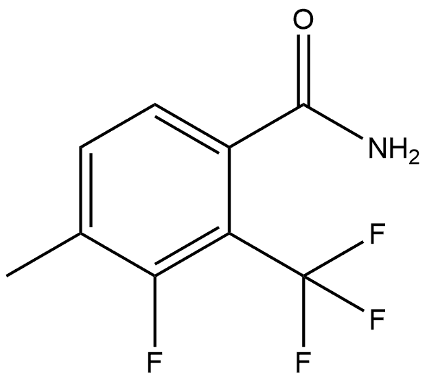 3-Fluoro-4-methyl-2-(trifluoromethyl)benzamide Structure