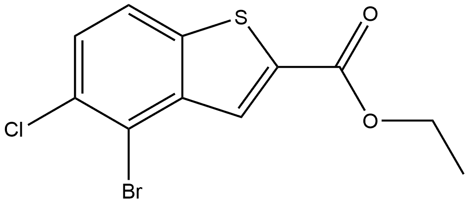 Ethyl 4-bromo-5-chlorobenzo[b]thiophene-2-carboxylate Structure