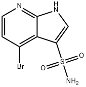 1H-Pyrrolo[2,3-b]pyridine-3-sulfonamide, 4-bromo- Structure