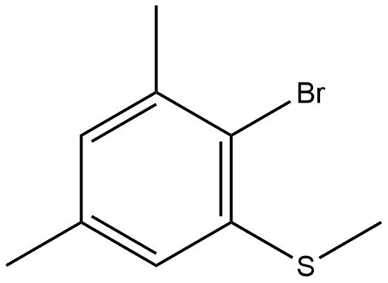 2-Bromo-1,5-dimethyl-3-(methylthio)benzene Structure