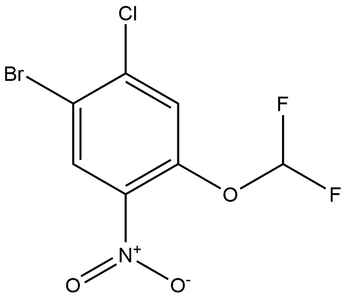 1-bromo-2-chloro-4-(difluoromethoxy)-5-nitrobenzene Structure