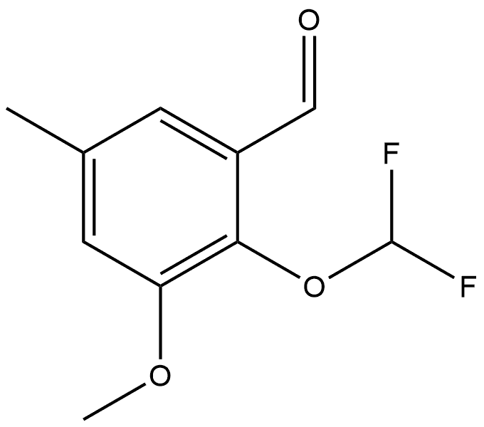 2-(difluoromethoxy)-3-methoxy-5-methylbenzaldehyde Structure