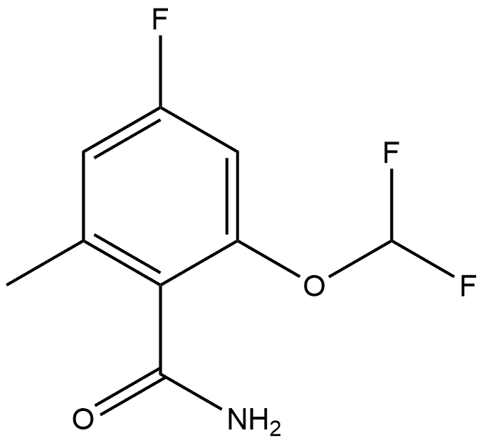 2-(Difluoromethoxy)-4-fluoro-6-methylbenzamide Structure