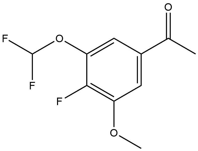 1-[3-(Difluoromethoxy)-4-fluoro-5-methoxyphenyl]ethanone Structure