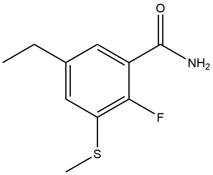 5-Ethyl-2-fluoro-3-(methylthio)benzamide Structure