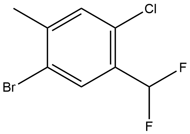 1-Bromo-4-chloro-5-(difluoromethyl)-2-methylbenzene Structure