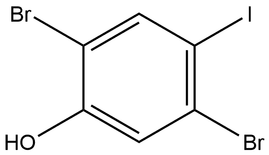 2,5-dibromo-4-iodophenol Structure