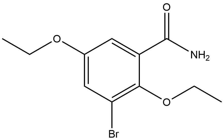 3-Bromo-2,5-diethoxybenzamide Structure