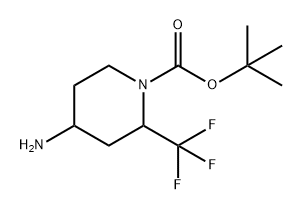 1-Piperidinecarboxylic acid, 4-amino-2-(trifluoromethyl)-, 1,1-dimethylethyl ester Structure