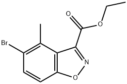 1,2-Benzisoxazole-3-carboxylic acid, 5-bromo-4-methyl-, ethyl ester Structure