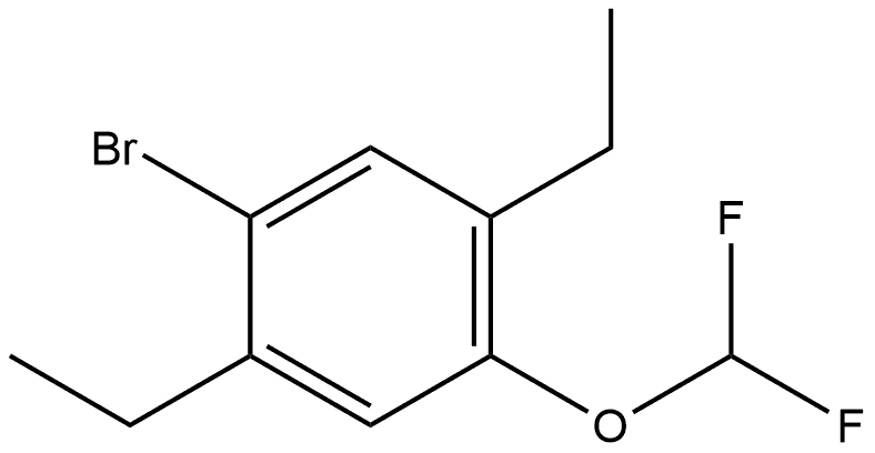 1-Bromo-4-(difluoromethoxy)-2,5-diethylbenzene Structure