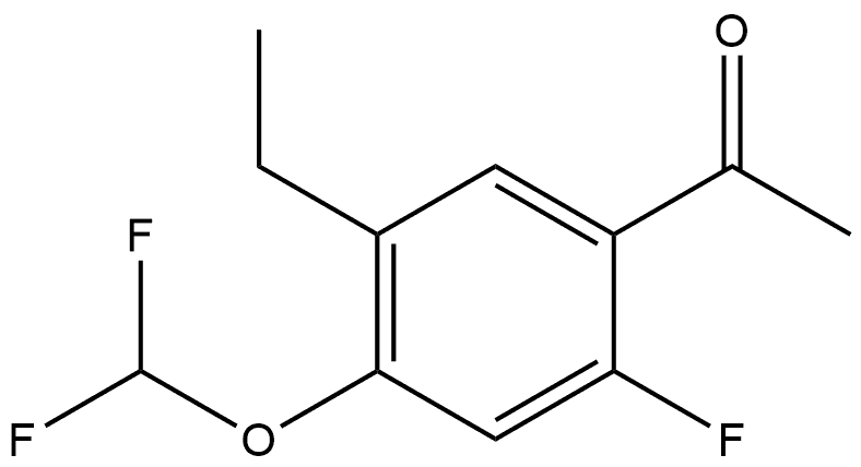 1-[4-(Difluoromethoxy)-5-ethyl-2-fluorophenyl]ethanone Structure